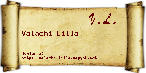Valachi Lilla névjegykártya